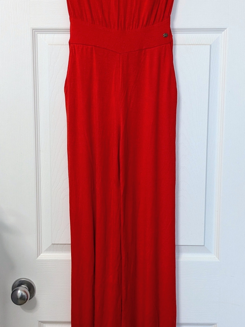 Guess Red Wide-Leg Jumpsuit with Fitted Waist